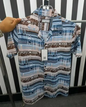 Cuban Collar Summer Print Shirt - 09