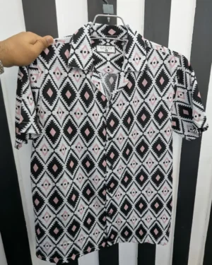 Cuban Collar Summer Print Shirt - 07