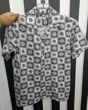 Cuban Collar Summer Print Shirt - 14