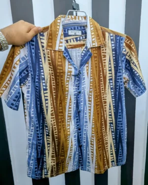 Cuban Collar Summer Print Shirt - 11