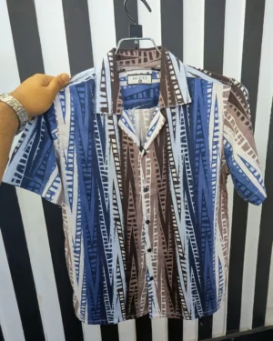 Cuban Collar Summer Print Shirt - 04