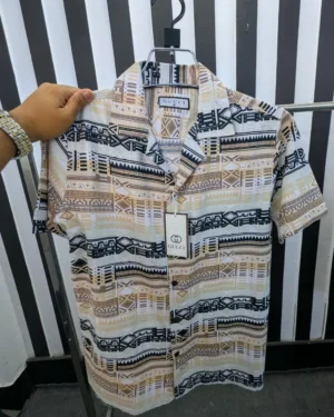 Cuban Collar Summer Print Shirt - 16