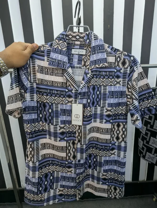 Cuban Collar Summer Print Shirt - 17