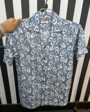 Cuban Collar Summer Print Shirt - 08