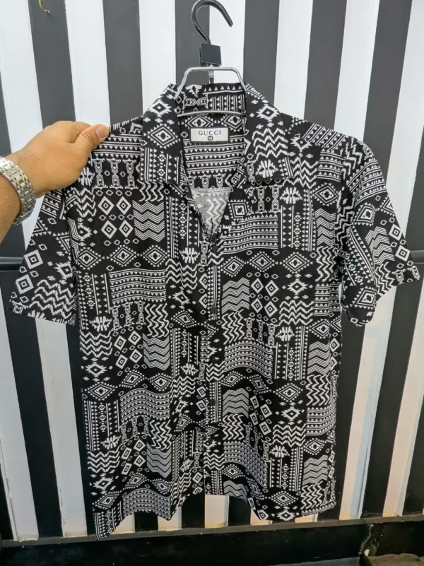 Cuban Collar Summer Print Shirt - 03