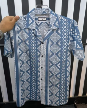 Cuban Collar Summer Print Shirt - 02