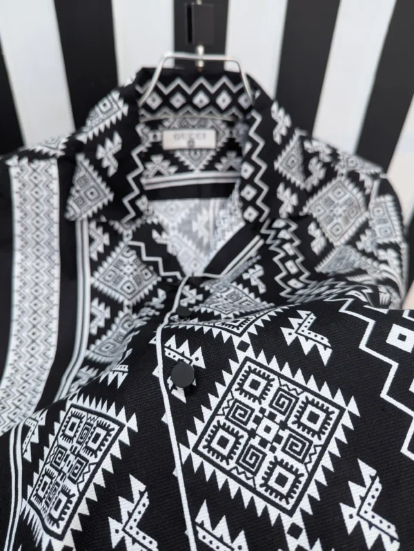 Cuban Collar Summer Print Shirt - 09 - Image 3