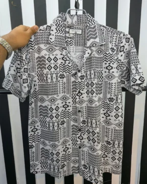 Cuban Collar Summer Print Shirt - 10