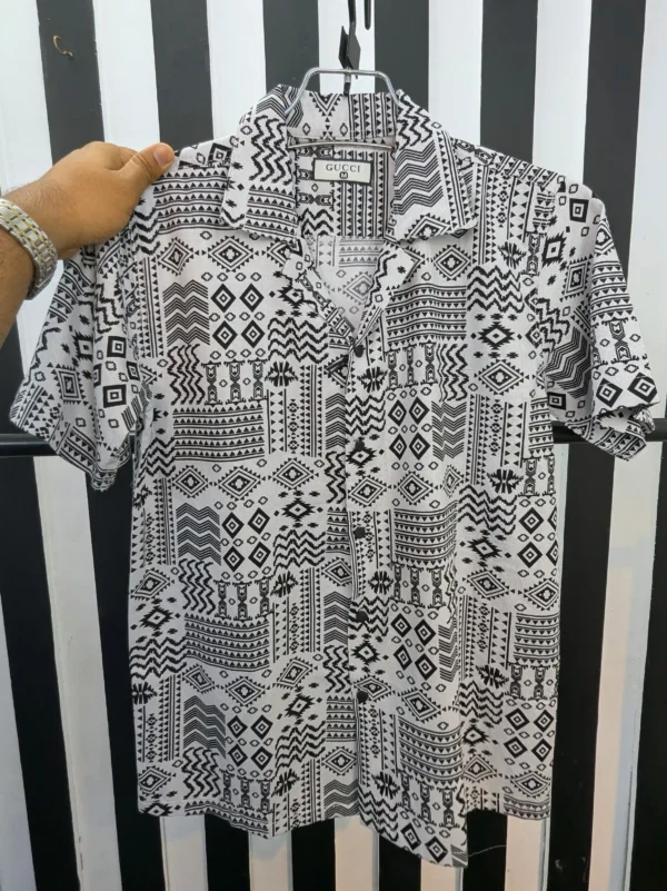 Cuban Collar Summer Print Shirt - 10