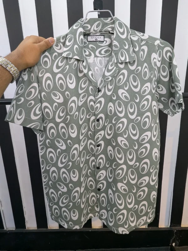 Cuban Collar Summer Print Shirt - 07