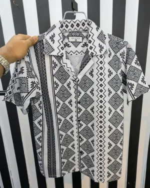 Cuban Collar Summer Print Shirt - 05