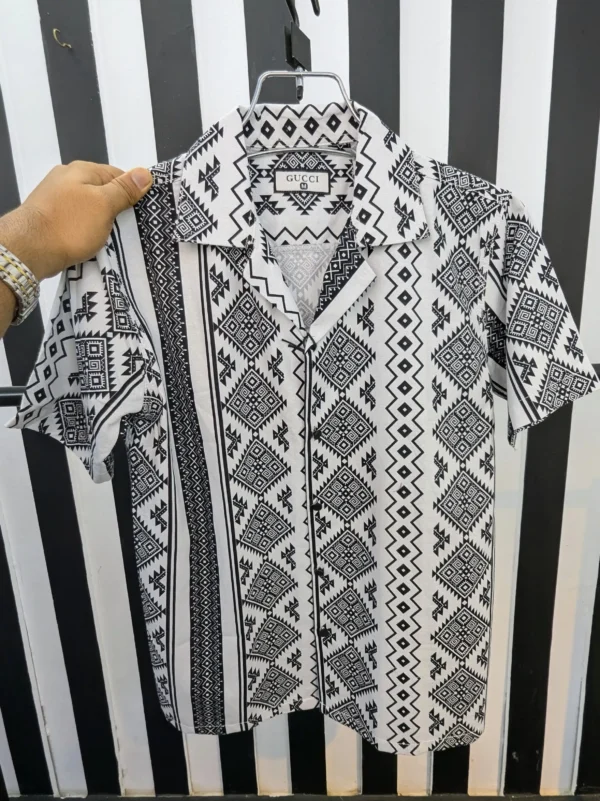 Cuban Collar Summer Print Shirt - 05