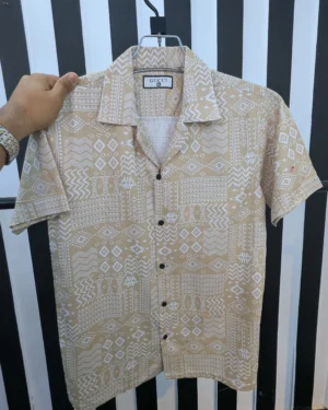 Cuban Collar Summer Print Shirt - 04