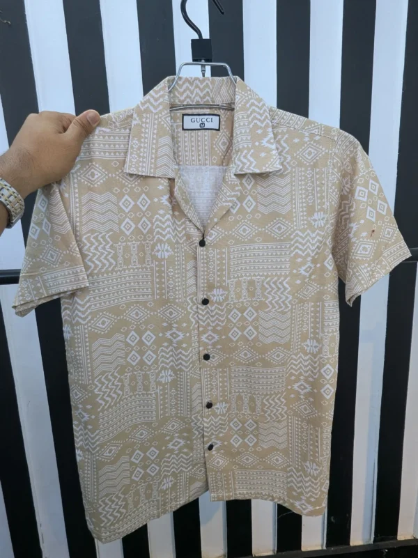 Cuban Collar Summer Print Shirt - 04